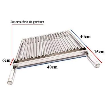 Imagem de Grelha Argentina Parrilha Churrasco - 40x40 cm - Major Birita