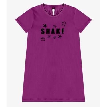 Imagem de Vestido Menina Infantil em Molecotton Select Roxo, 6, Roxo