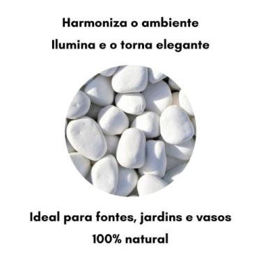 Imagem de Pedra Branca De Jardim Seixo Dolomita Nº2 Para Canteiro 10kg - Verde G