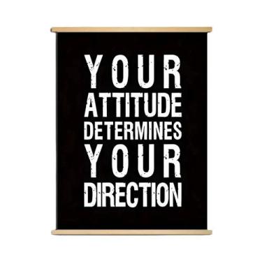 Imagem de Conjunto De Pinturas Em Rolo De Madeira Preto E Branco Com Citações In