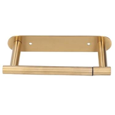 Imagem de Marhynchus Suporte de Higiênico, Suporte de Toalha de de Montagem Em Parede de Aço Inoxidável 304, à Prova de Ferrugem e Durável Com Design Giratório, para Cozinha de Banheiro (Ouro escovado)