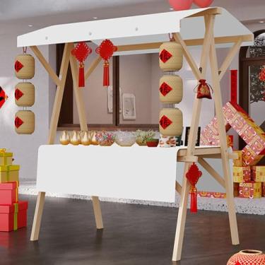 Imagem de Barraca dobrável portátil resistente – Carrinho de comida versátil para rua e shoppings, suporte de concessão ao ar livre para shows de artesanato e promoções (branco, pequeno)