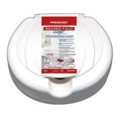 Imagem de Assento De Vaso Elevado 7,5 Cm Soft - Branco - Mebuki