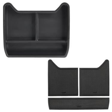 Imagem de AUTOXBERT Organizador de console central para VW ID.4 2021 2022 2023 2024 2025 caixa de armazenamento de apoio de braço 1 pacote