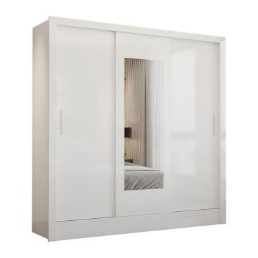 Imagem de Guarda Roupa Casal Fortaleza 3 Portas Espelho Carioca Branco