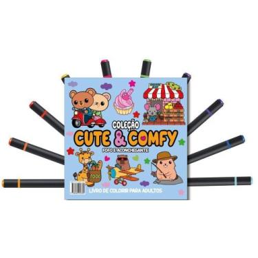 Imagem de Cute & Comfy - Coloring Book For Adults - Fofo e Aconchegante - CAMELO