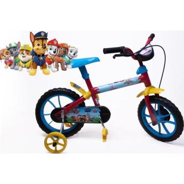 Imagem de Bicicleta Aro 12 Infantil Masculina Vermelho /Azul/Amarelo - Personage