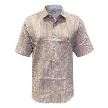 Imagem de Camisa Individual Comfort Linho Azul Médio-Masculino
