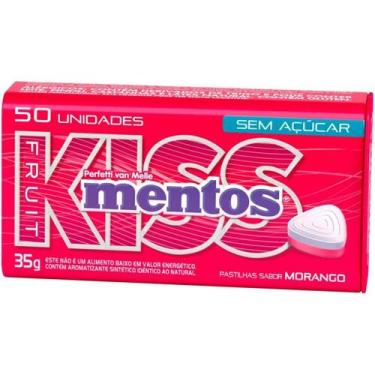 Imagem de PASTILHA BALA SEM AÇUCAR MENTOS KISS 35GR ESCOLHA O SABOR Sabores:MORA
