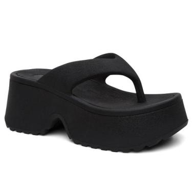 Imagem de Sandália Plataforma Feminina Estilo Chunky Salto Alto Confortável Sola