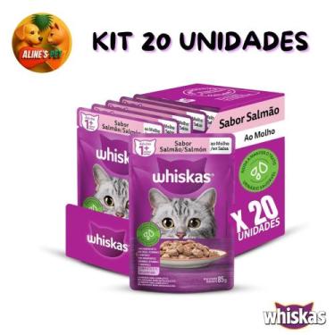 Imagem de Sache Whiskas sabor SALMÃO 85g KIT 20 UND - Mars