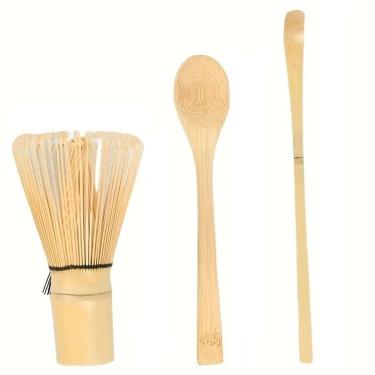 Imagem de Kit com 3 peças de bambu de Matcha - ILC (chaixa + chashaku)