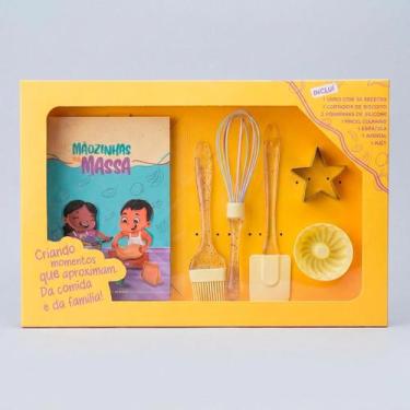Imagem de Kit Mini Chef Infantil Mãozinhas na Massa com Livro de Receitas