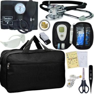 Imagem de Kit Enfermagem + Aparelho Medidor Glicose Completo Premium - Love Saud