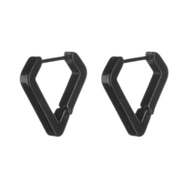 Imagem de Brincos De Argola Em Aço Inoxidável Com Runas Vikings Pretos Para Home