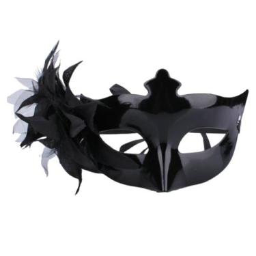 Imagem de Máscara facial Lady Dancing Show Halloween Party Black - yiweisai