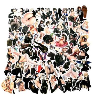 Imagem de Adesivos, 100 unidades, adesivos de desenhos animados hentais para imp