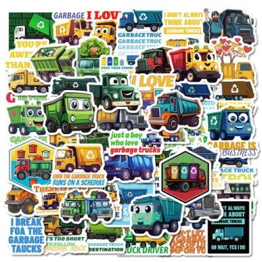 Imagem de Adesivos, caminhões de lixo, vinil impermeável, anime, 50 unidades/lot