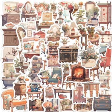 Imagem de Adesivos, móveis retrô, vinil, grafite impermeável, 50 unidades - yiwe