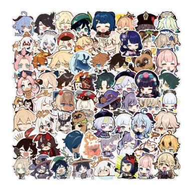 Imagem de Adesivos Genshins Impacts, vinil impermeável, anime, 63 unidades - yiw