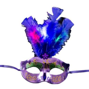 Imagem de Máscara de cosplay Feather Luminous Halloween Venice Costume Play - yi