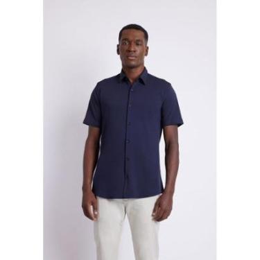 Imagem de Camisa Aramis Manga Curta Cosmo Slim Malha Lisa Marinho-Masculino