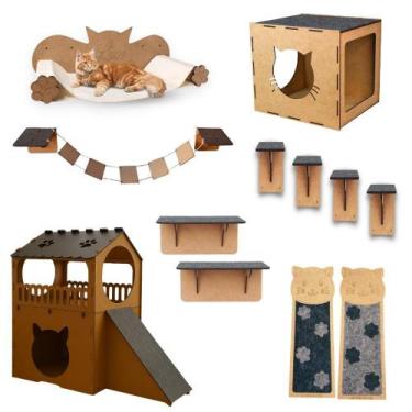 Imagem de Brinquedo Playground Completo Para Gatos Em MDF - Mondo Box Oficial