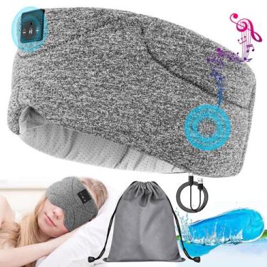 Imagem de Fones de ouvido Bluetooth Sleep Mask com White Noise 24 Grey - QYCHHJ