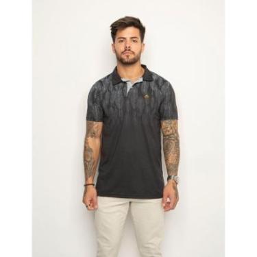 Imagem de Camisa Polo Masculina Com Botões Estampa e Aplique Comfort Premium-Masculino