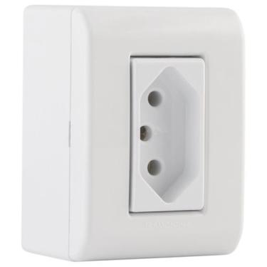 Imagem de Caixa de Sobrepor 1 Tomada 2P+T 10 A 250 V Tramontina LizFlex Branca