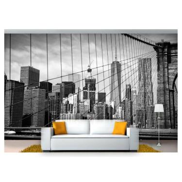 Imagem de Papel De Parede Cidade Prédios Preto E Branco  Ncd142