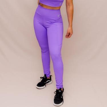 Imagem de Legging Confort Bolso Treino Corrida - Violeta - - HNR, G, Violeta