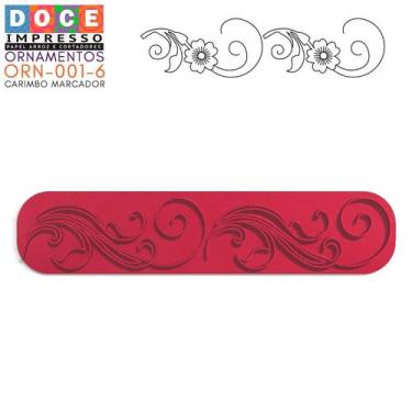 Imagem de Carimbo Marcador Pasta americana Biscoito Arabesco Vintage Floral Deli