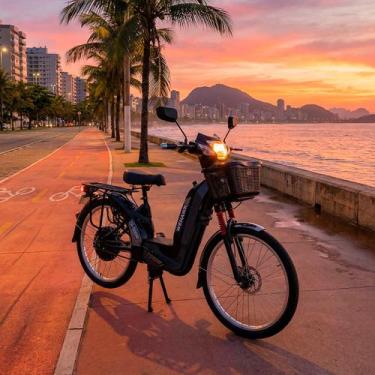 Imagem de Bicicleta Elétrica WeHawk EB 500W 48V 12Ah Aro 24 Autonomia até 60km, 