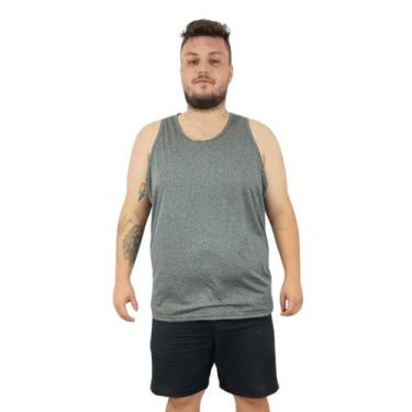 Imagem de Regata Plus Size Masculina Básica Dry Fit Academia Treino - FR Moda Fi