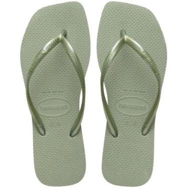 Imagem de Chinelo Havaianas Slim Square Original, SMOKE/GREEN, 39/40