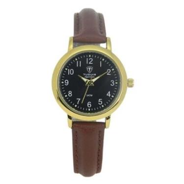 Imagem de Relógio Feminino Tuguir Analógico Imperium TG30512 Preto e Marrom e Dourado-Masculino