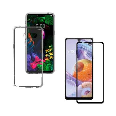 Imagem de Capinha Para Lg K71 Kit  Anti Impacto + Película De Vidro 9d