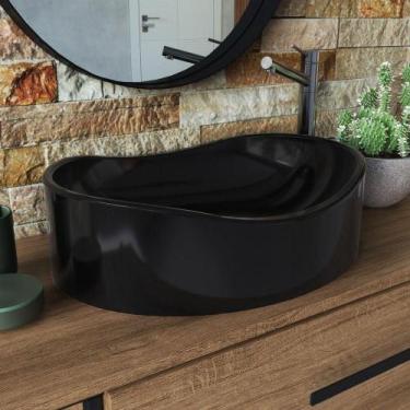 Imagem de Cuba Lavatório Para Gabinete De Banheiro Berlin Preto - PLACA & PONTO