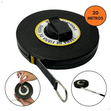 Imagem de Trena Métrica 20M Fibra de Vidro Alta Resistência à Água Precisa Compa