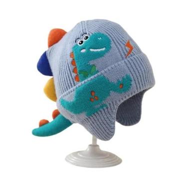 Imagem de Gorro De Proteção Para Ouvidos De Bebê Em 3D Com Estampa De Dinossauro