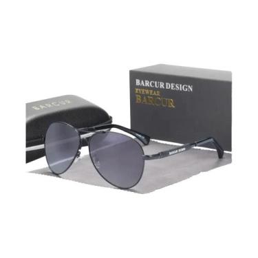 Imagem de Óculos de Sol Piloto Polarizados BARCUR - Lente Degrade e Armação Meme