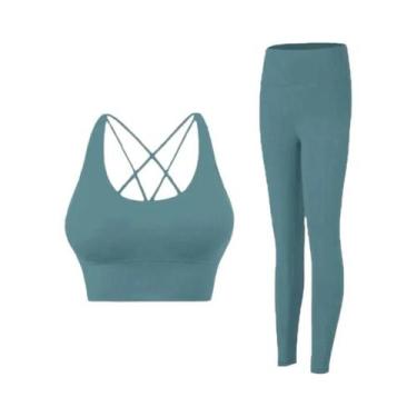 Imagem de Conjunto De Roupas De Yoga Femininas Em 2 Peças Para Fitness, Pilates 