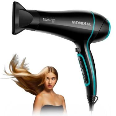Imagem de SECADOR DE CABELO MONDIAL BLACK TIFF 2000W ALTA POTENCIA 127v, 110V