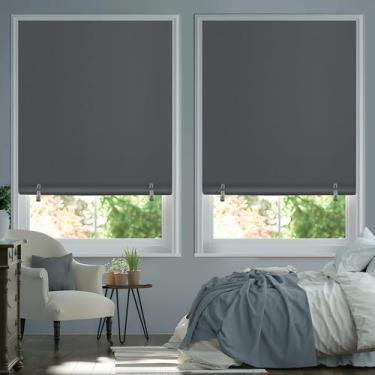 Imagem de Persianas Blackout Roller SAUIRS 36 x 72 cm, cinza, pacote com 2