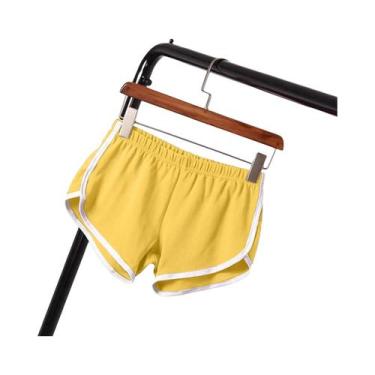 Imagem de Shorts Esportivos Femininos De Verão Em Cores Candy, Cintura Elástica,