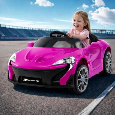 Imagem de Carro Elétrico Infantil 6V Esportivo Rosa Controle Remoto - Uni-art Im