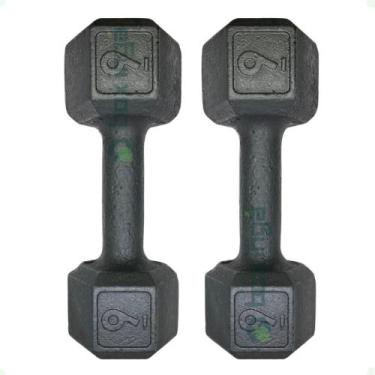 Imagem de Par de Halteres Sextavado - 9 Kg - BOX INGÁ