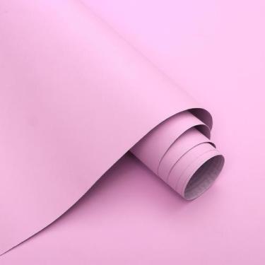 Imagem de Papel de parede Micpolo 15,7x394cm Vinil autoadesivo rosa