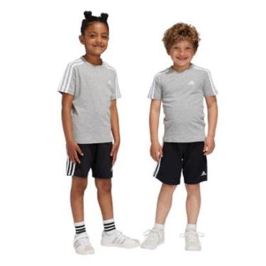 Imagem de Conjunto Infantil Adidas Camiseta Shorts Essentials 3-Stripes-Unissex